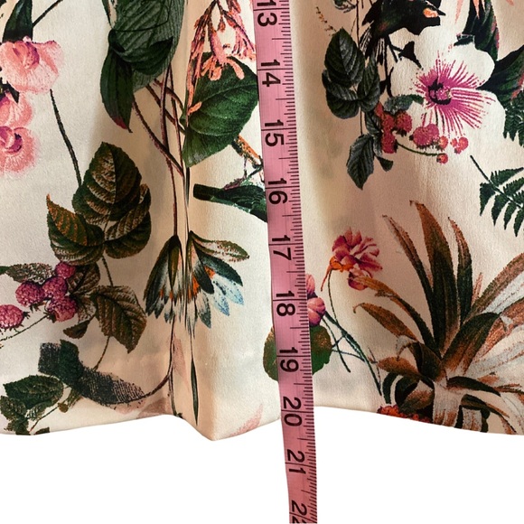 PINK FLORAL BANANA REPUBLIC BLOUSE LONG SLEEVE BUTTON-FRONT BOHO CHIC XS - Picture 12 of 13